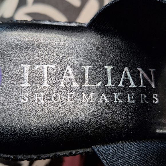 Italian Shoemakers NEW Made in Italy Elastic Strap Platform Wedge Sandals- 8.5 - Picture 9 of 11